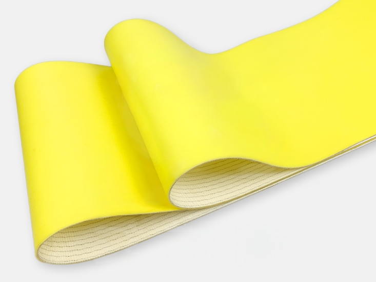 Luminous yellow-PVC-Conveyor belt